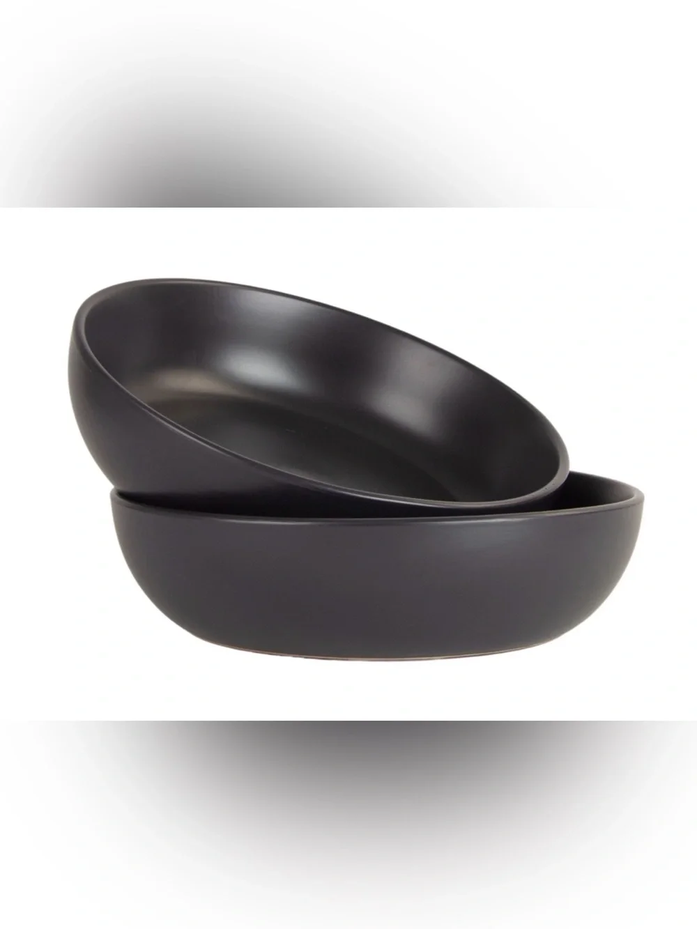 NWOT 10 Strawberry Street Wazee Matte Coupe Oversized Dinner Bowl, Set of 2